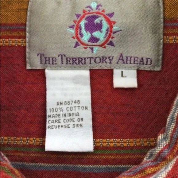 TERRITORY AHEAD Mens Long Sleeve Southwest Shirt - Picture 6 of 8